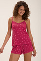 Pijama Feminino Alça Com Shorts