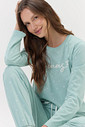 Pijama Feminino Manga Longa Com Calça