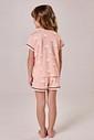 Pijama Feminino Infantil Manga Curta  Americano Com Shorts