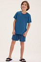 Pijama Masculino Infantil  Manga Curta Com Bermuda