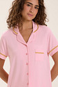 Pijama Feminino Manga Curta Americano Com Shorts Pijama Feminino Manga Curta Americano Com Shorts