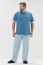 Pijama Masculino Manga Curta com Calça Plus Size