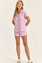 Pijama Feminino Manga Curta Americano Com Shorts Pijama Feminino Manga Curta Americano Com Shorts