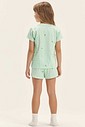 Pijama Feminino Infantil Manga Curta Com Shorts