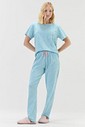 Pijama Feminino Manga Curta Com Calça