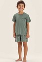 Pijama Masculino Infantil Manga Curta Com Bermuda Pijama Masculino Infantil Manga Curta Com Bermuda
