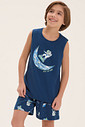 Pijama Masculino Infantil Regata Com Bermuda