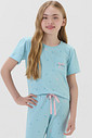 Pijama Feminino Infantil Manga Curta Com Calça Pijama Feminino Infantil Manga Curta Com Calça