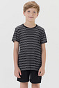 Pijama Masculino Infantil Manga Curta Com Bermuda