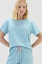 Pijama Feminino Manga Curta Com Calça