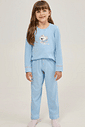 Pijama Feminino Infantil Manga Longa Com Calça