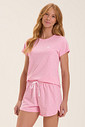 Pijama Feminino Manga Curta Com Shorts