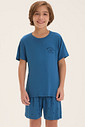 Pijama Masculino Infantil Manga Curta Com Bermuda Pijama Masculino Infantil Manga Curta Com Bermuda