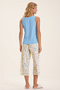 Pijama Feminino Regata Com Calça Pantacourt