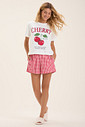 Conjunto Feminino Manga Curta Com Shorts