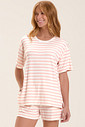 Conjunto Feminino Manga Curta Com Shorts