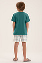 Pijama Masculino Infantil Manga Curta Com Bermuda
