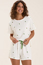Pijama Feminino Manga Curta Com Shorts