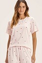 Pijama Feminino Manga Curta Com Calça Pijama Feminino Manga Curta Com Calça
