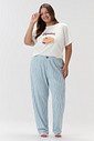 Pijama Feminino Manga Curta com Calça Plus Size