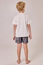 Pijama Masculino Infantil Manga Curta Com Bermuda