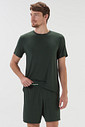 Pijama Masculino Manga Curta Com Bermuda