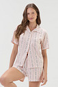 Pijama Feminino Manga Curta Americano com Shorts Pijama Feminino Manga Curta Americano com Shorts