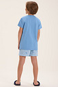 Pijama Masculino Infantil  Manga Curta Com Bermuda