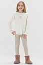 Pijama Feminino Infantil Manga Longa Com Legging