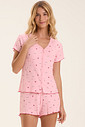 Pijama Feminino Manga Curta Americano Com Shorts Pijama Feminino Manga Curta Americano Com Shorts