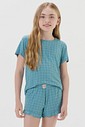 Pijama Feminino Infantil Manga Curta Com Shorts Pijama Feminino Infantil Manga Curta Com Shorts