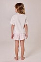 Pijama Feminino Infantil Manga Curta Com Shorts