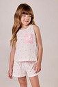 Pijama Feminino Infantil Regata Com Shorts Pijama Feminino Infantil Regata Com Shorts