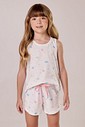 Pijama Feminino Infantil Regata Com Shorts