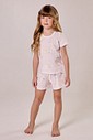Pijama Feminino Infantil Manga Curta Com Shorts Pijama Feminino Infantil Manga Curta Com Shorts