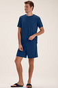 Pijama Masculino Manga Curta Com Bermuda