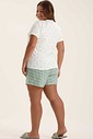 Pijama Feminino Manga Curta Com Shorts Plus Size
