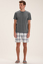 Pijama Masculino Manga Curta Com Bermuda