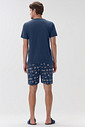 Pijama Masculino Manga Curta Com Bermuda