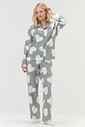 Pijama Feminino Manga Longa Americano Com Calça