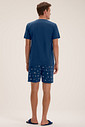 Pijama Masculino Manga Curta Com Bermuda
