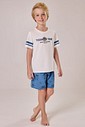 Pijama Masculino Infantil Manga Curta Com Bermuda