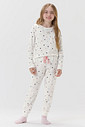 Pijama Infantil Feminino Manga Longa Com Calça