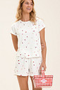 Pijama Feminino Manga Curta Com Shorts