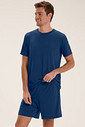 Pijama Masculino Manga Curta Com Bermuda
