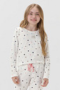 Pijama Infantil Feminino Manga Longa Com Calça
