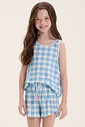 Pijama Infantil Feminino Regata Com Shorts