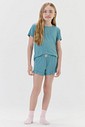 Pijama Feminino Infantil Manga Curta Com Shorts Pijama Feminino Infantil Manga Curta Com Shorts