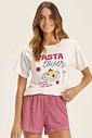 Pijama Feminino Manga Curta Com Shorts