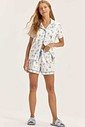 Pijama Feminino Manga Curta Americano Com Shorts
